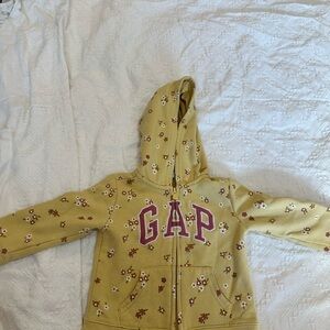 GAP Kids Yellow Floral Hoodie